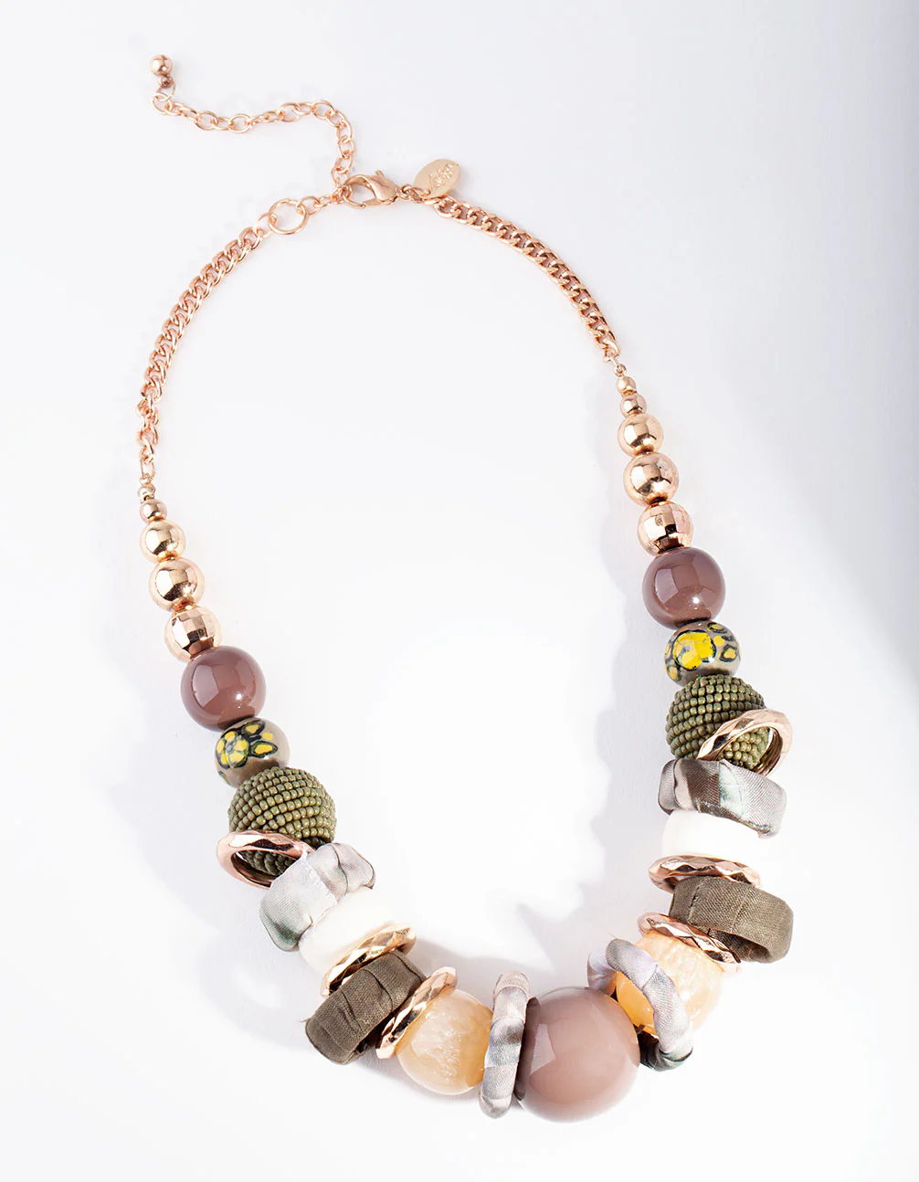 Neutral Green Bead Necklace - Image 2