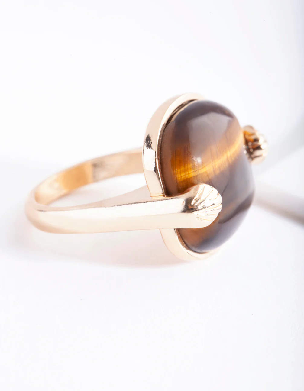 Gold Stone Claw Ring - Image 2