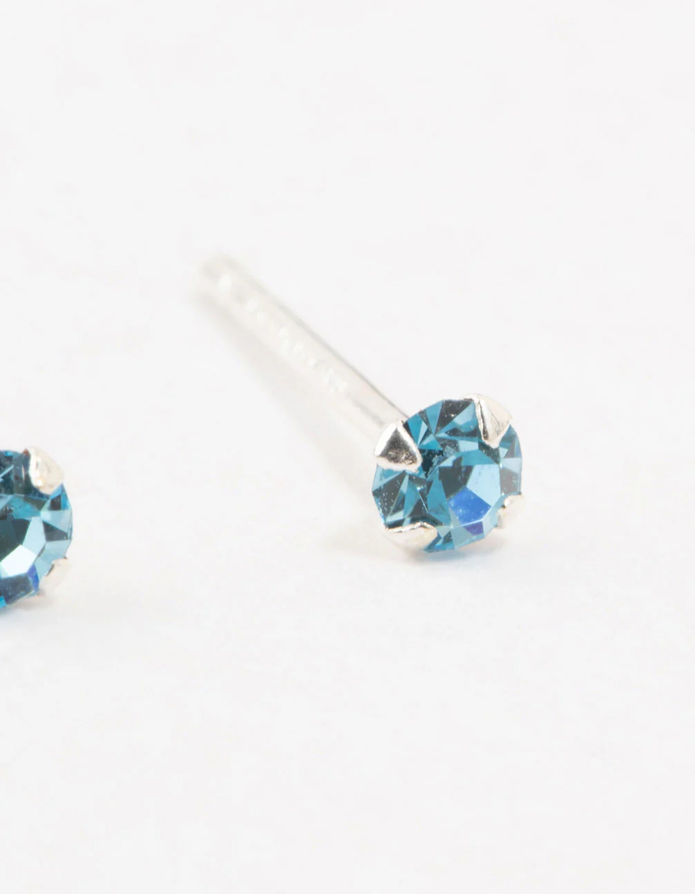Baby Blue Czech Bohemia Crystal Sterling Silver Stud Earrings - Image 5
