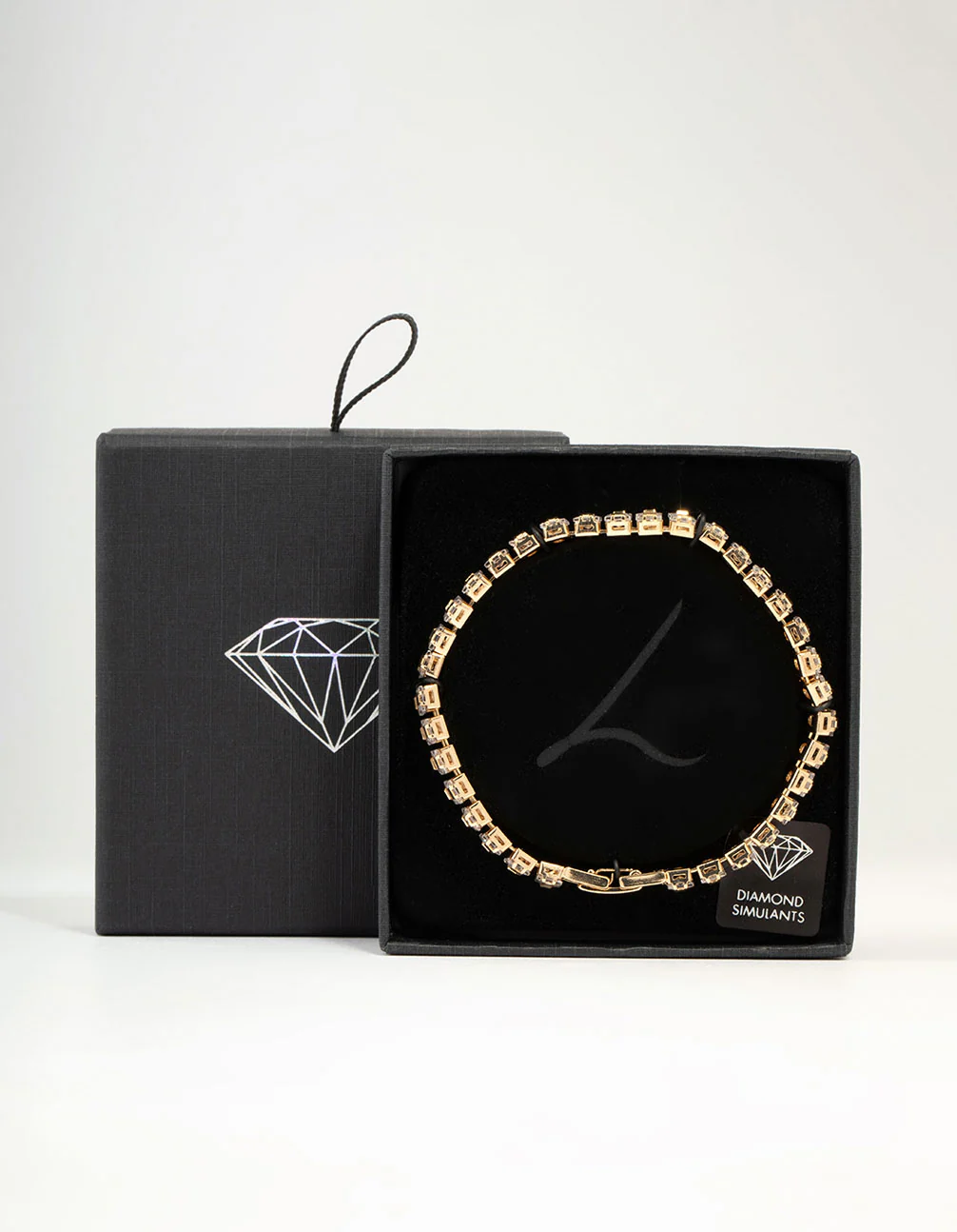 Gold Cubic Zirconia Tennis Bracelet - Image 3