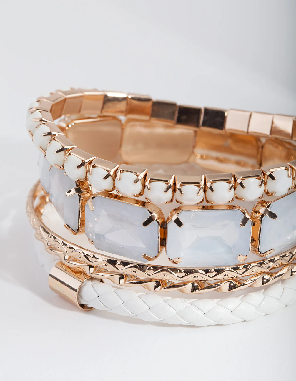 Pearl Stretch Mixed Bangle 5-Pack - Image 2
