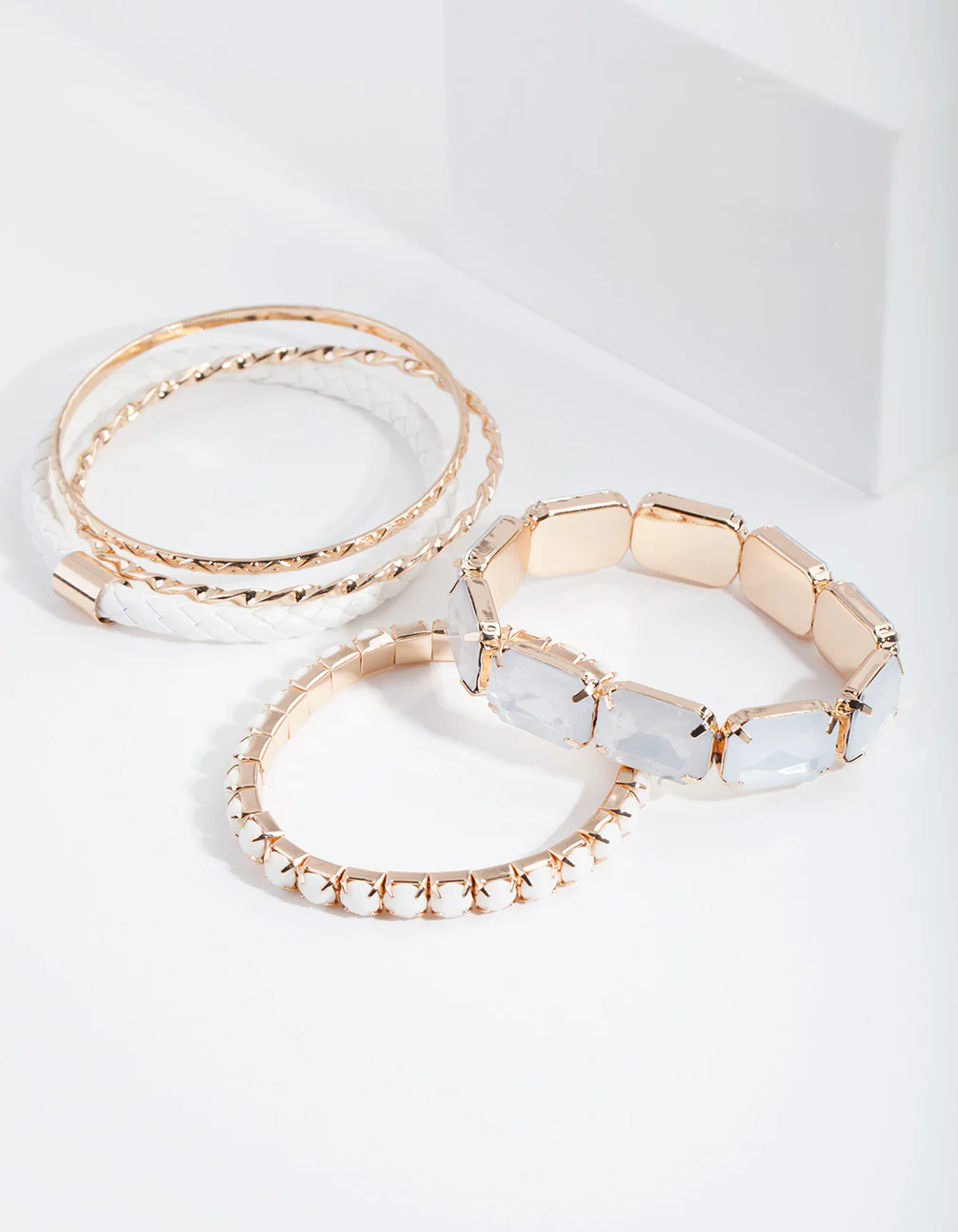 Pearl Stretch Mixed Bangle 5-Pack - Image 3