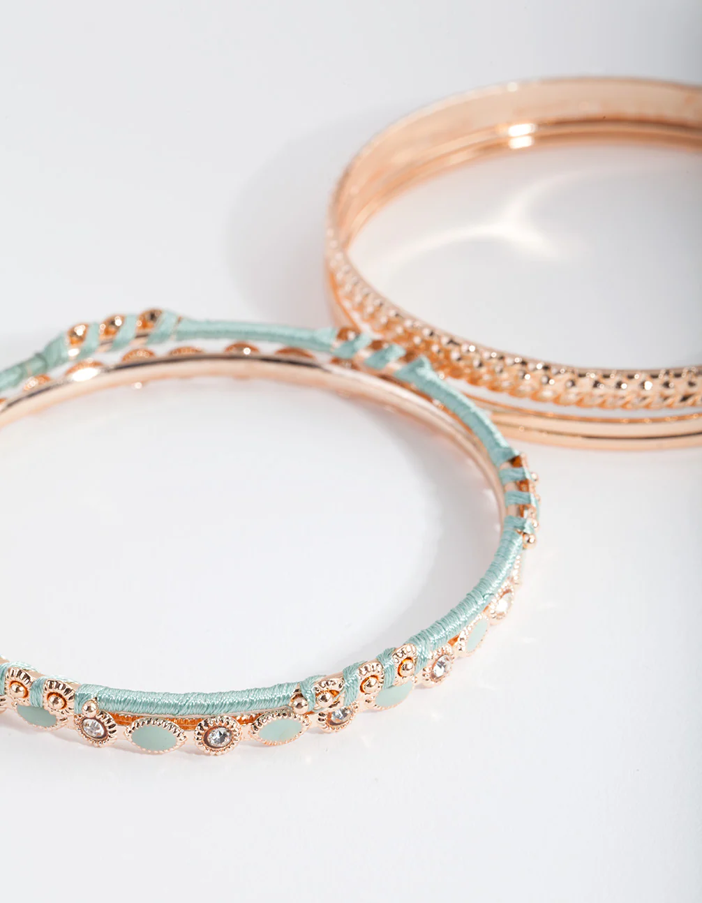 Blue Mixed Bangle 7-Pack - Image 2