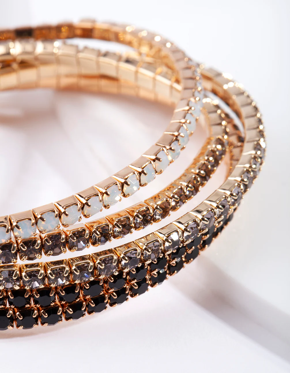 Black Diamante Bracelet 5-Pack - Image 2