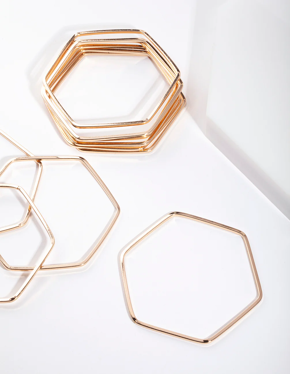 Gold Hexagon Bracelet 10-Pack - Image 2