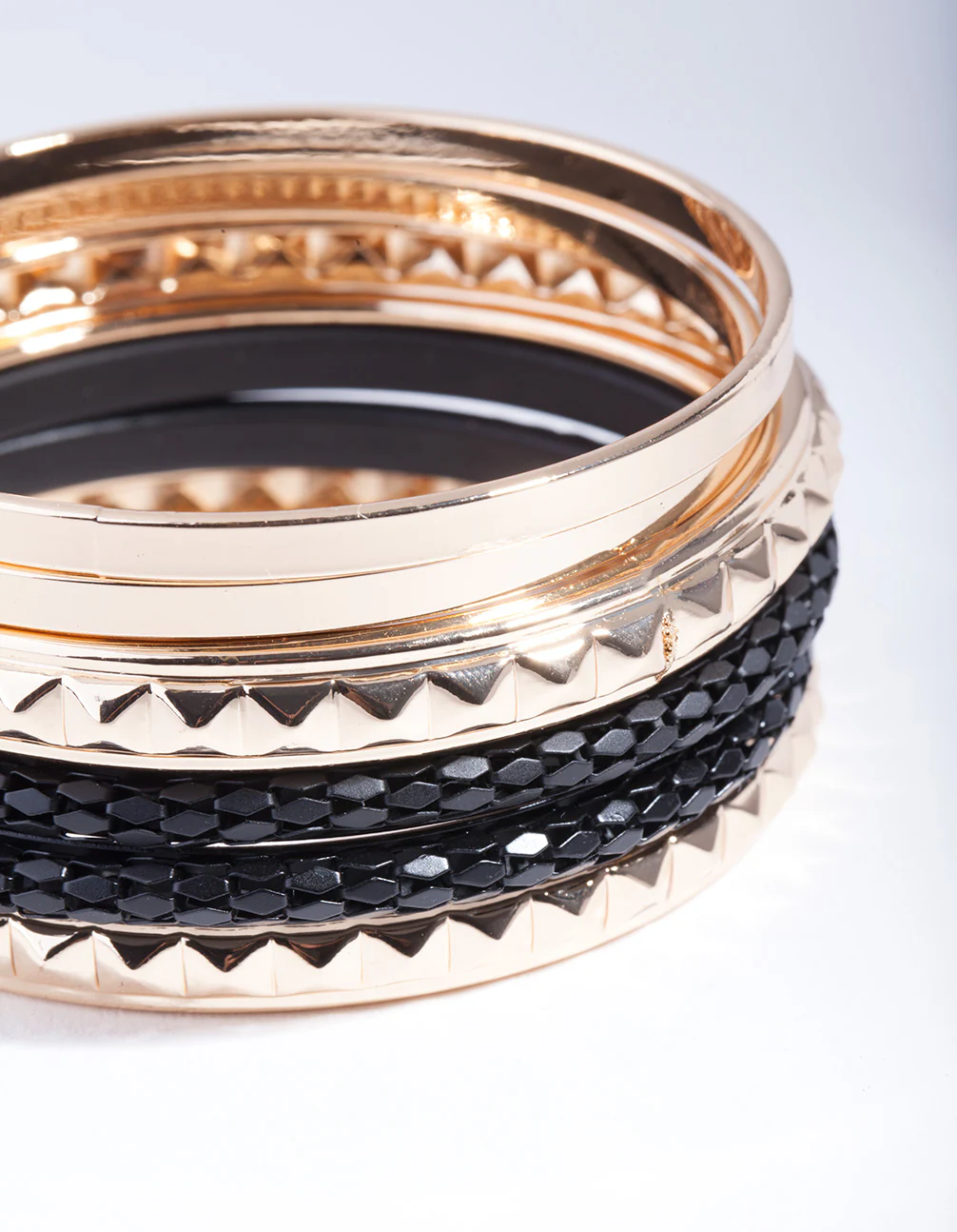 Black Gold Texture Bracelet 6-Pack - Image 2