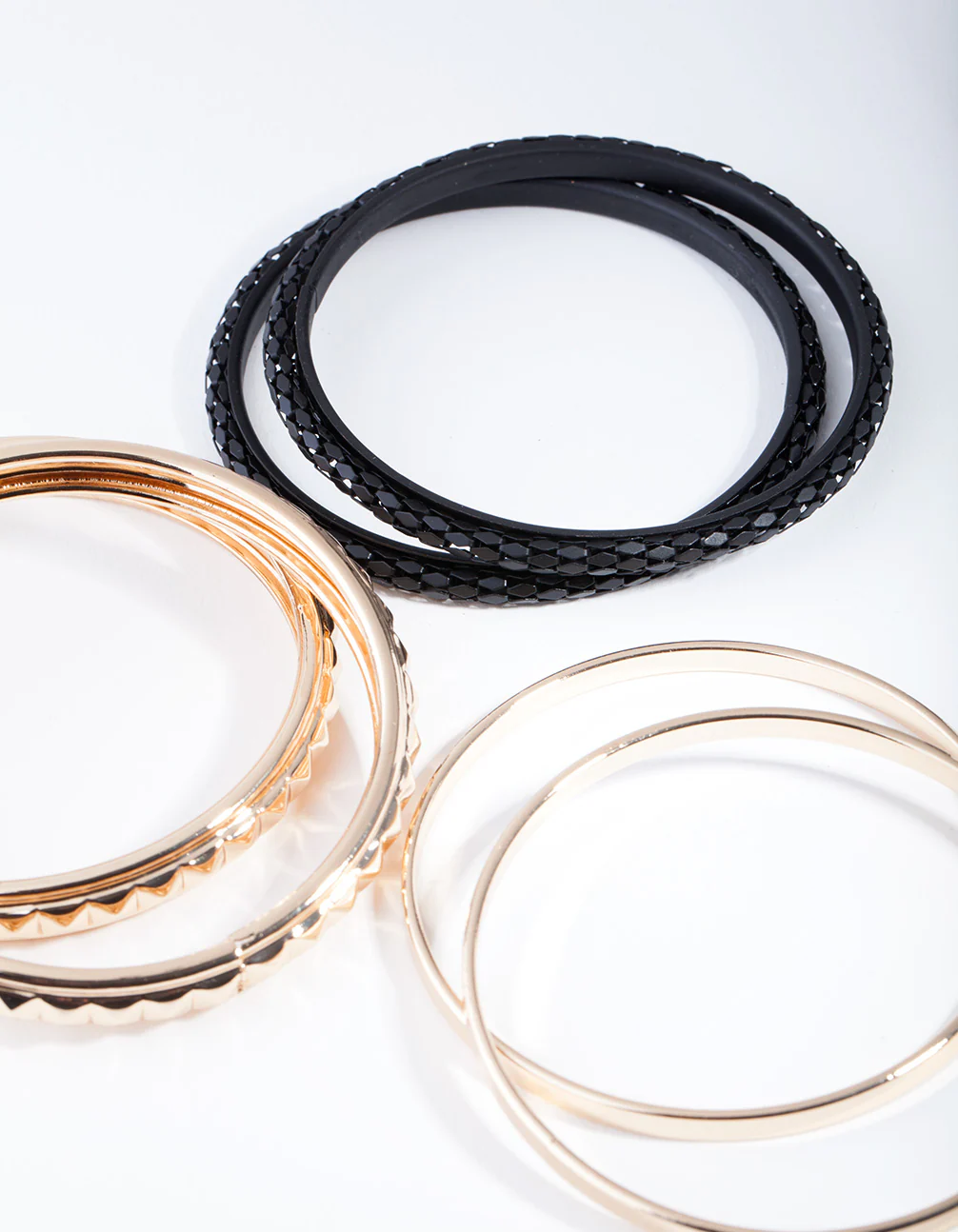 Black Gold Texture Bracelet 6-Pack - Image 3