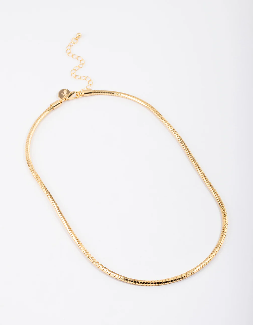 Gold Plated Brass Basic Box Chain Necklace - Image 2