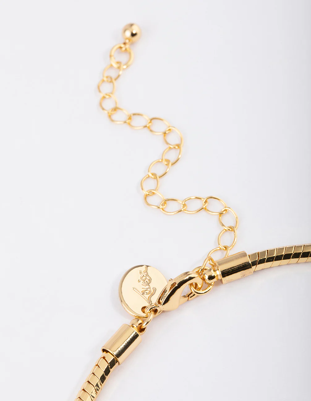 Gold Plated Brass Basic Box Chain Necklace - Image 3
