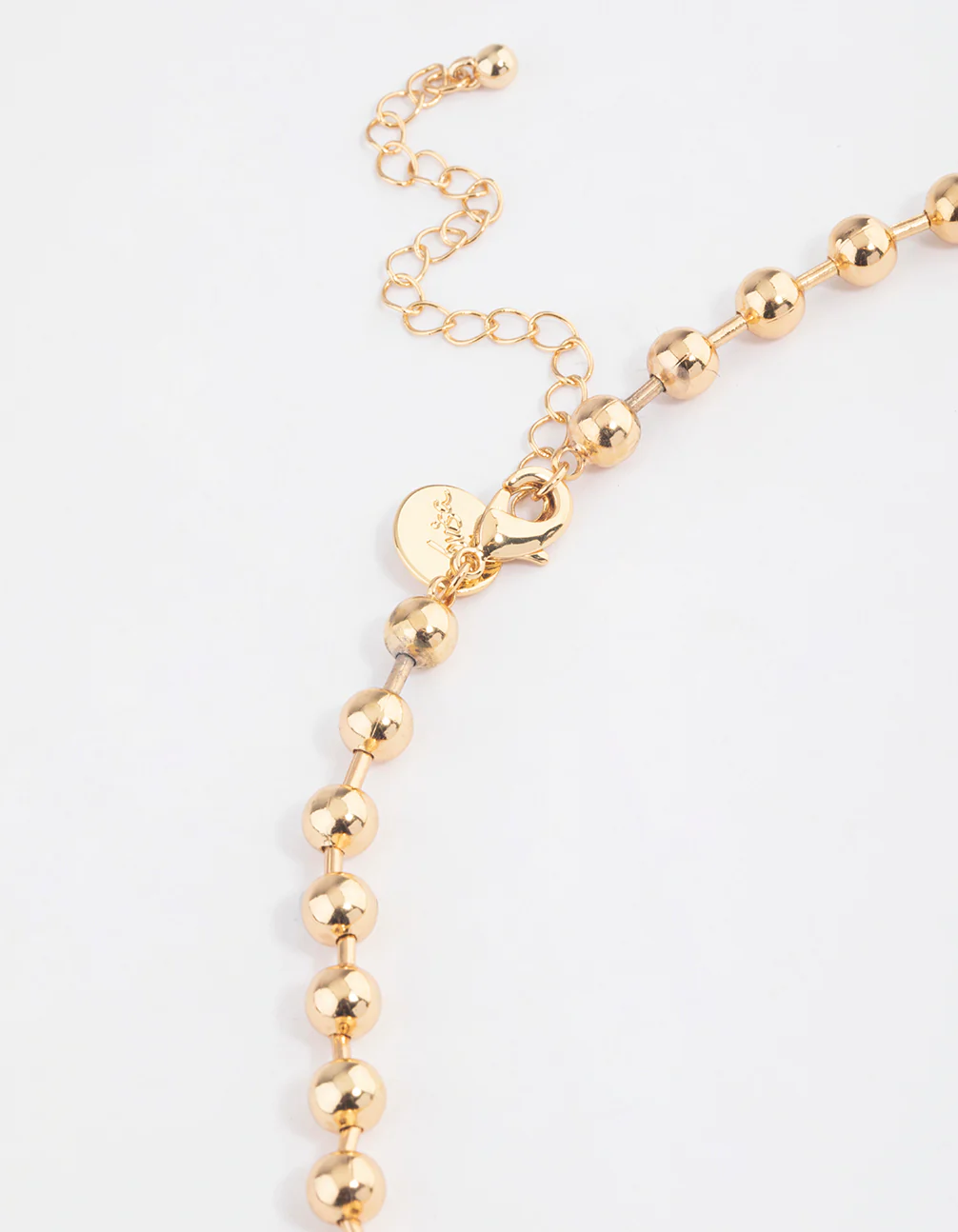 Gold Plated Brass Ball Chain Necklace - Image 3