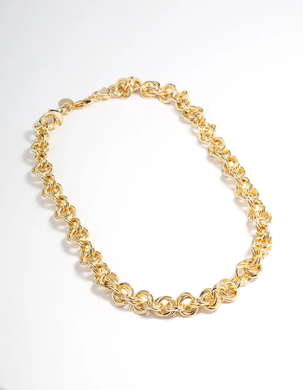 Gold Plated Brass Chain Link Necklace - Image 2