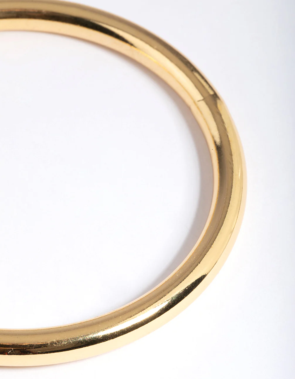 Gold Plated Brass Round Chunky Bangle - Image 2
