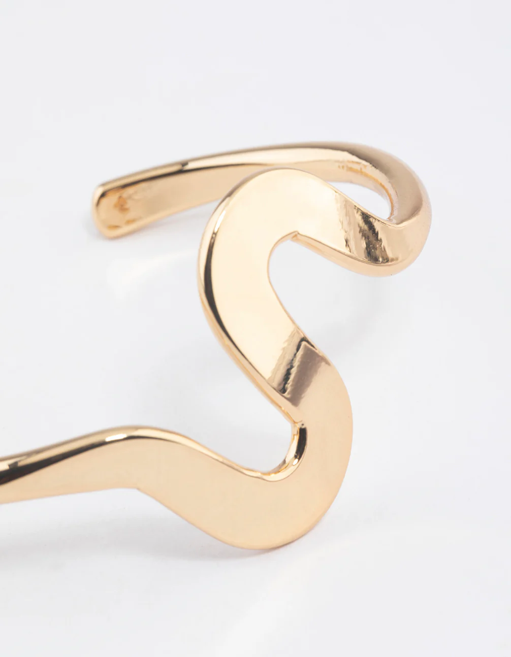 Gold Plated Brass Swirl Cuff Bracelet - Image 3