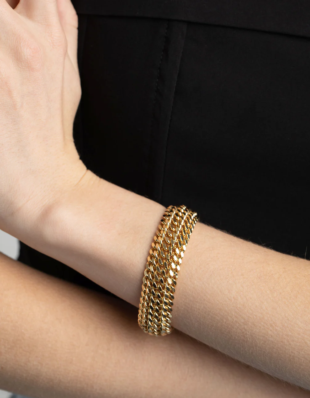 Gold Plated Curb Chain Bracelet - Image 2