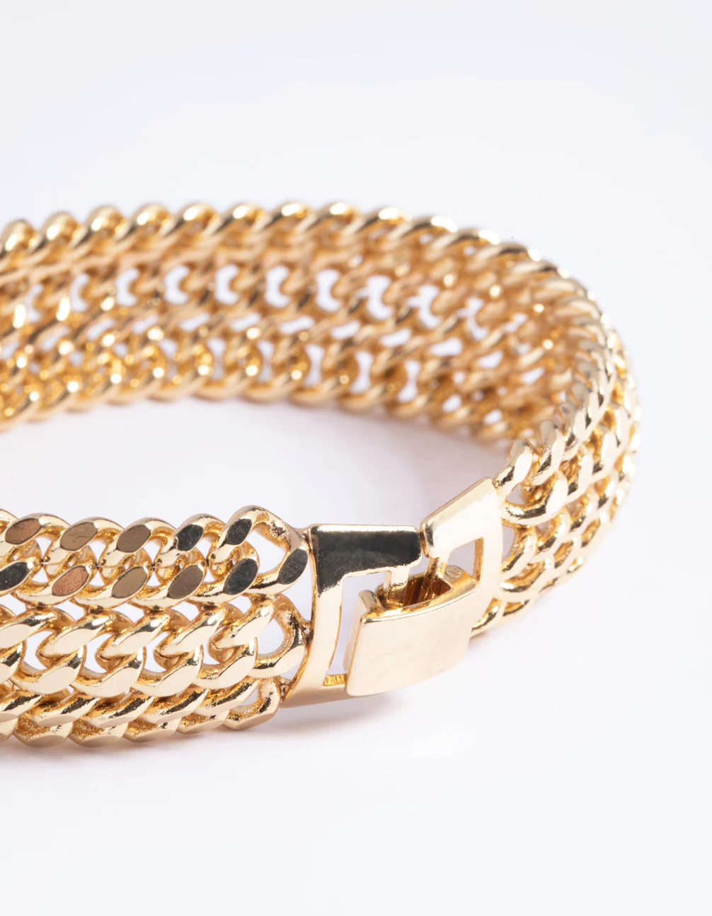 Gold Plated Curb Chain Bracelet - Image 4