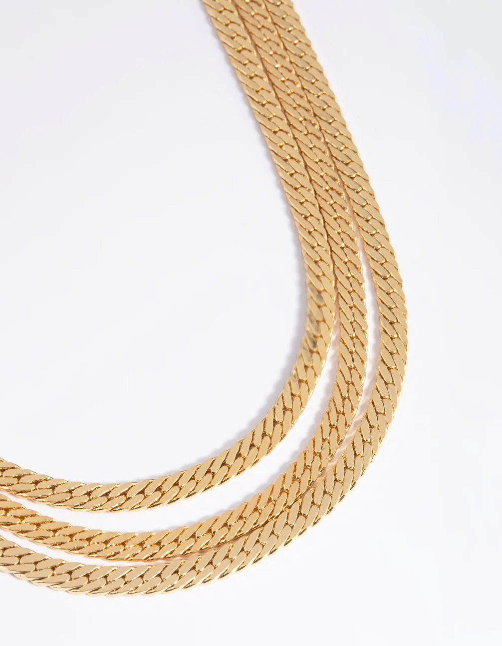 Gold Plated Snake Chain Layered Necklace - Image 5