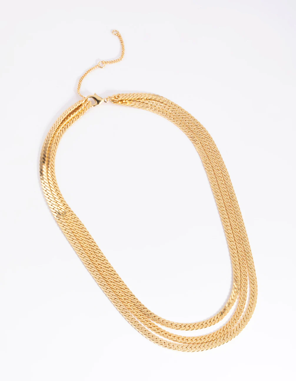Gold Plated Snake Chain Layered Necklace - Image 7
