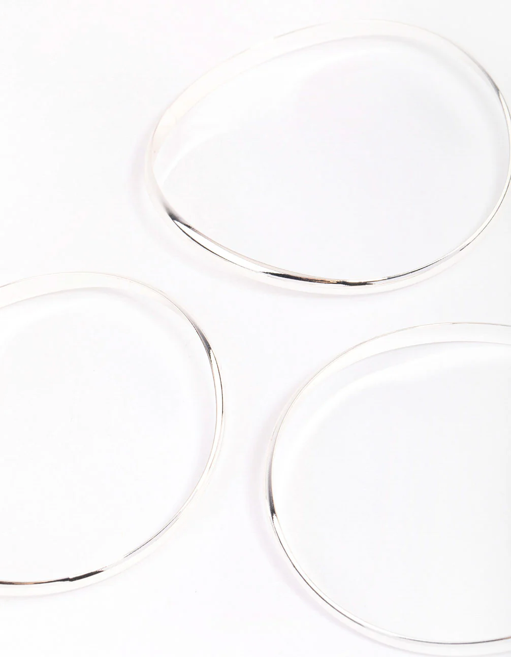 Silver Plated Brass Irregular Smooth Bracelet Pack - Image 2