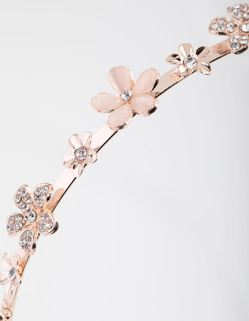 Rose Gold Mix Stone Flower Headband - Image 2