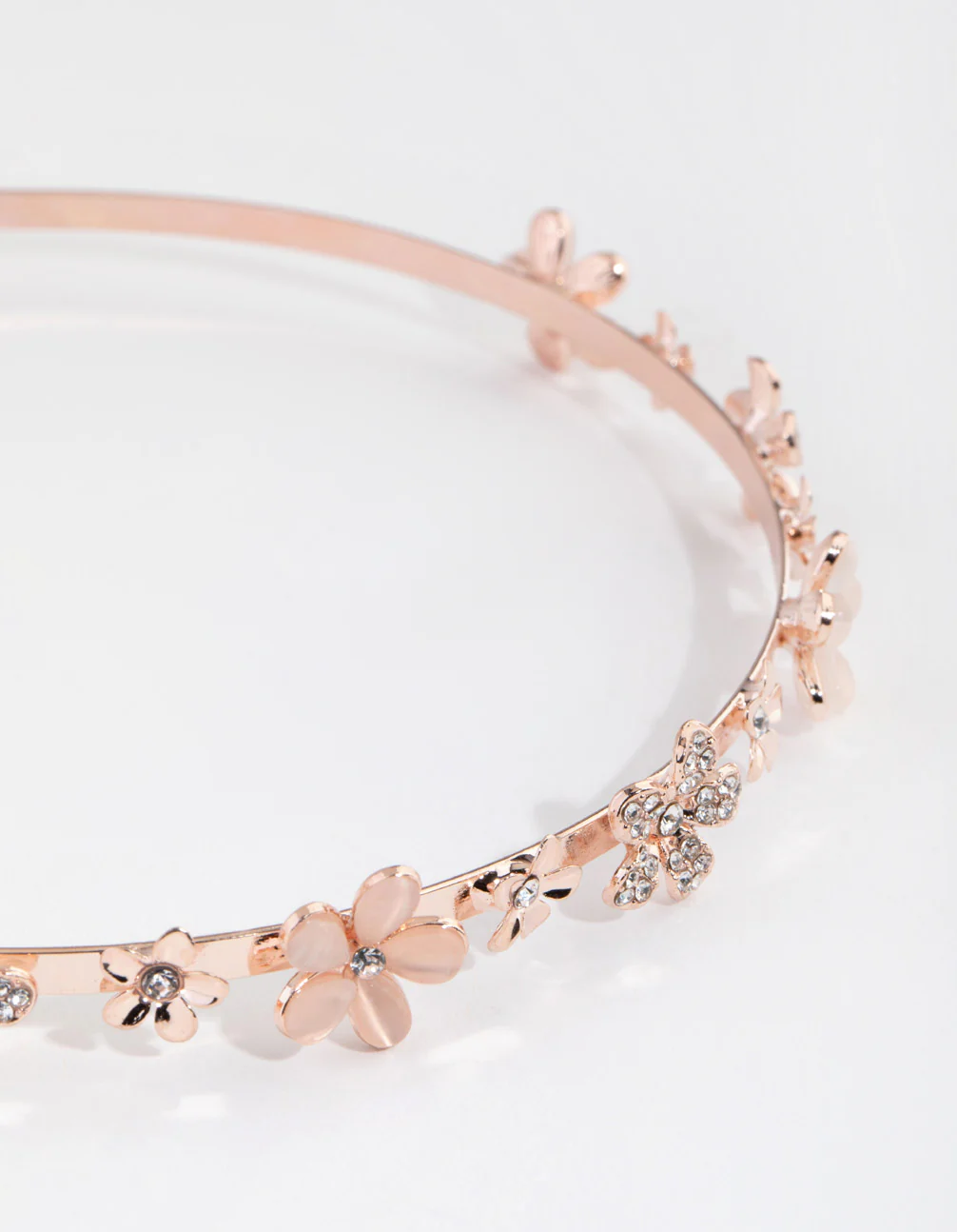 Rose Gold Mix Stone Flower Headband - Image 3
