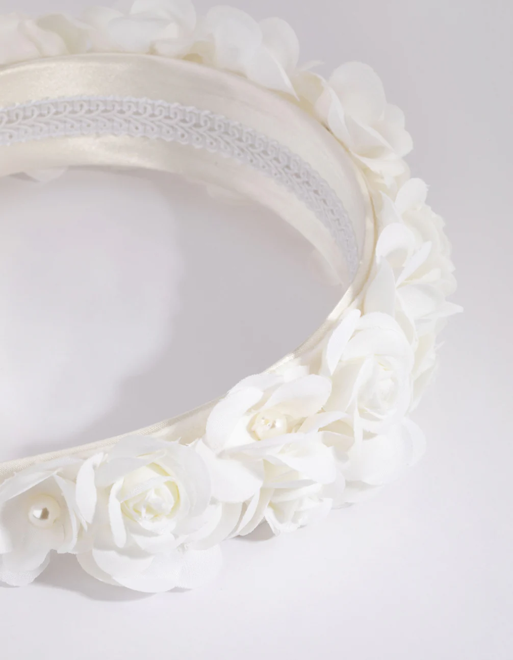White Flower & Pearl Alice Band - Image 2