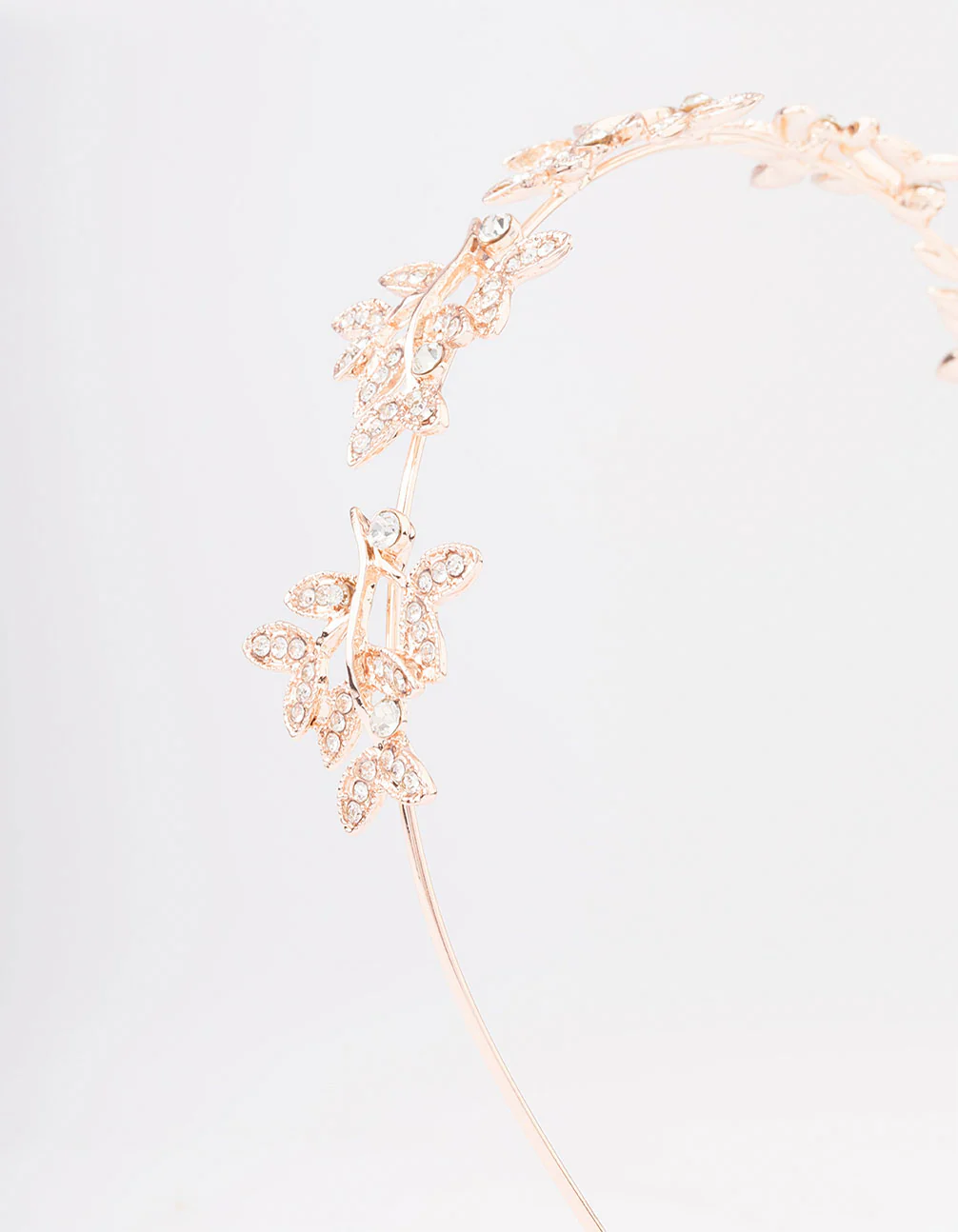 Rose Gold Diamante Leaf Celestial Headband - Image 2