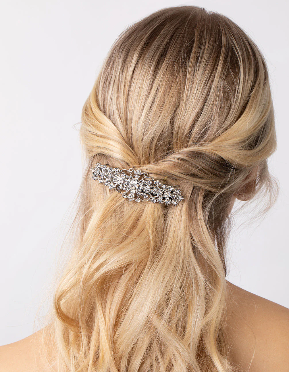 Silver Multi Diamante Barrette - Image 3