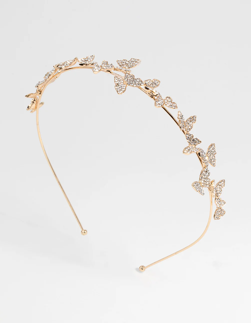 Gold Butterfly & Diamante Headband - Image 3