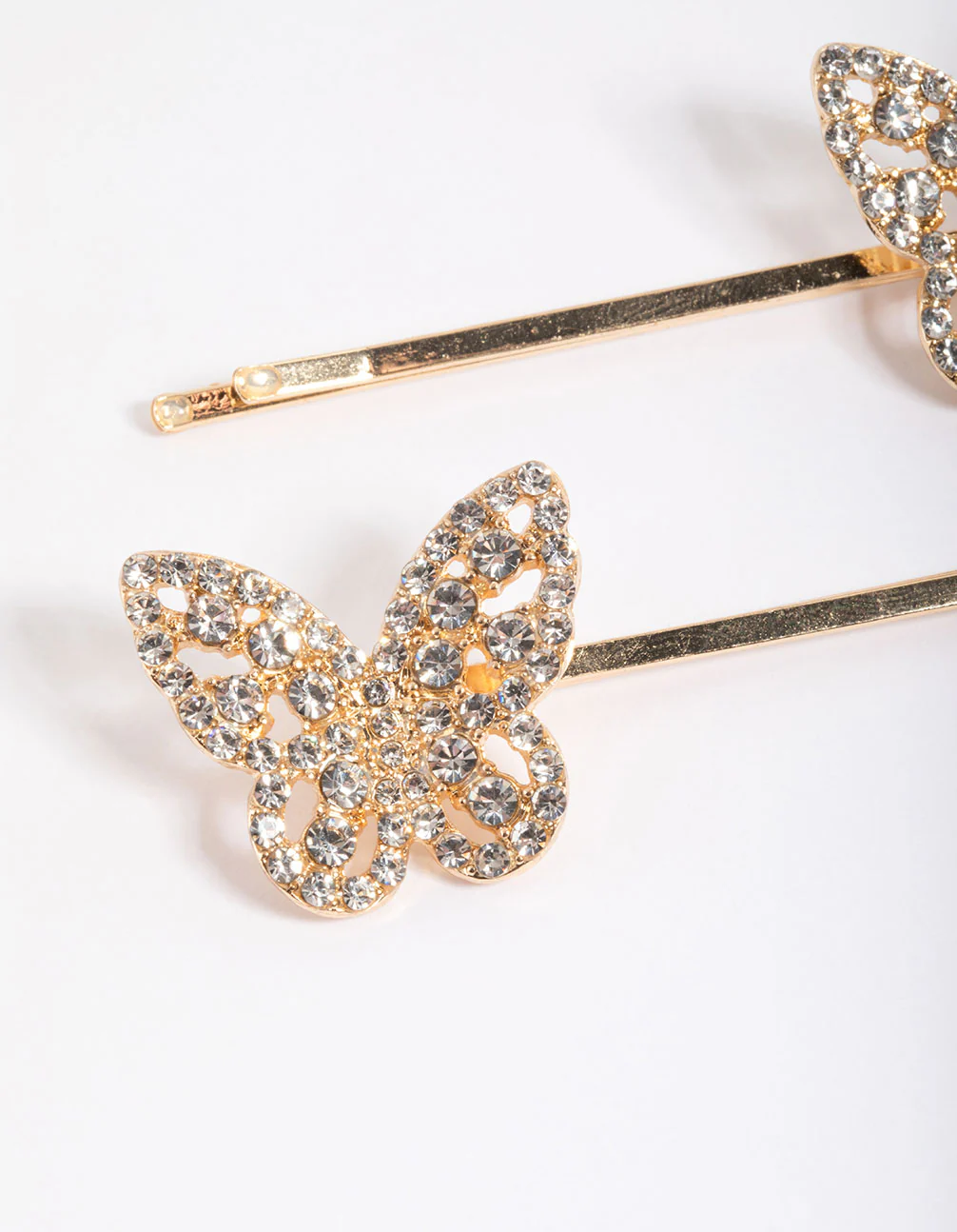 Gold Diamante Butterfly Clip Pack - Image 2