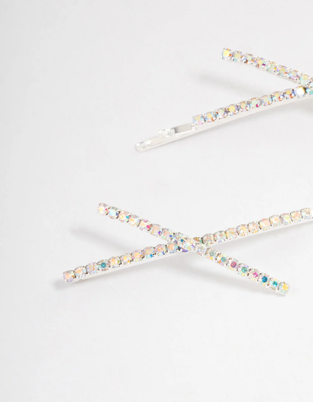 Silver Cross Slide Hair Clips Pack - Image 3