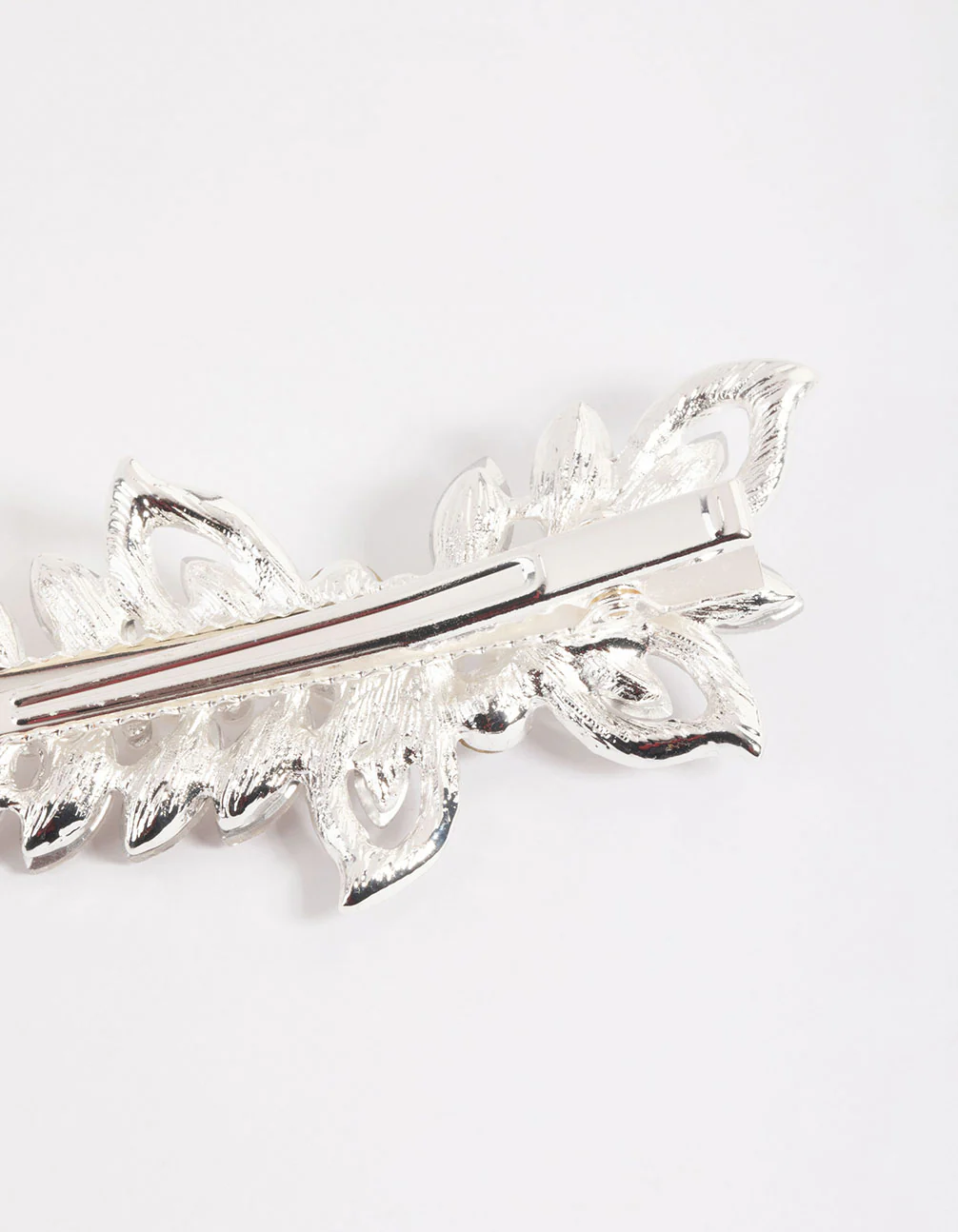 Silver Diamante & Pearl Barette Clip - Image 3