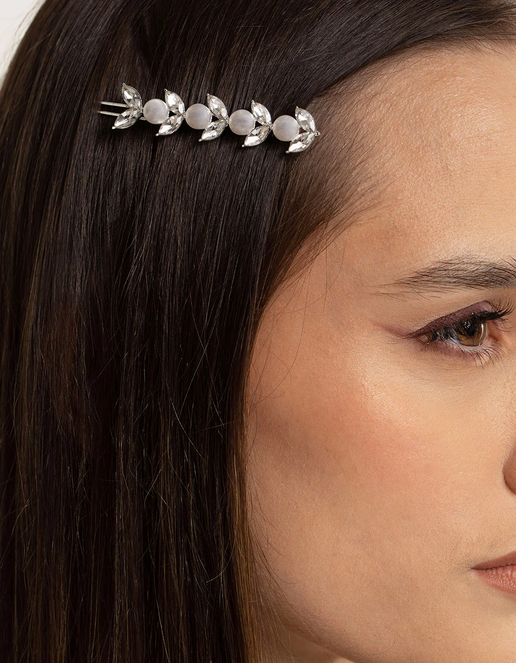 Silver Diamante & Pearl Row Clip Pack - Image 3