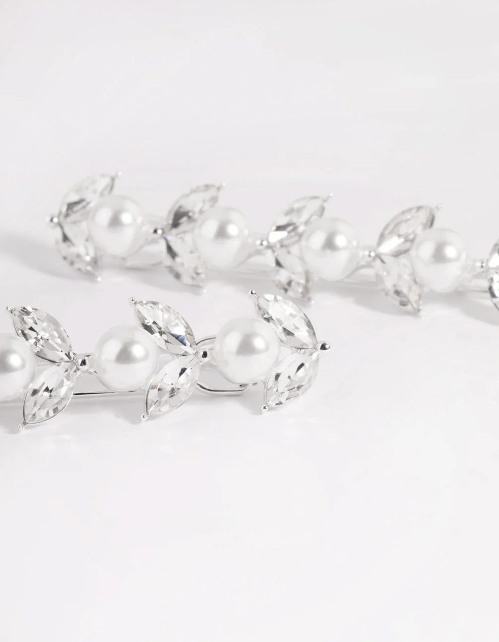 Silver Diamante & Pearl Row Clip Pack - Image 4