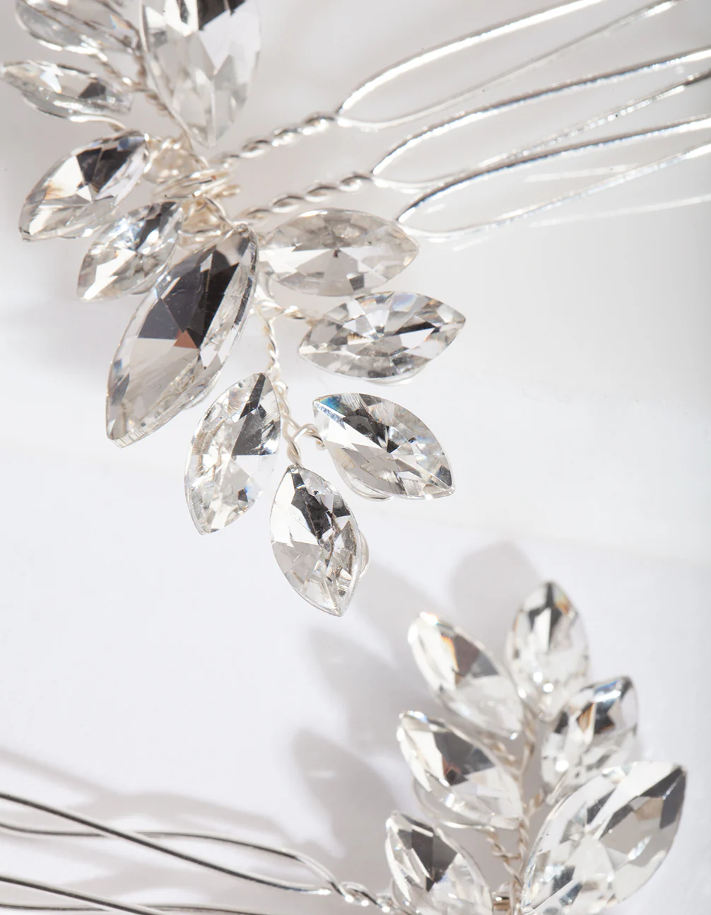 Silver Floral Gem Hair Pin Pack - Image 2