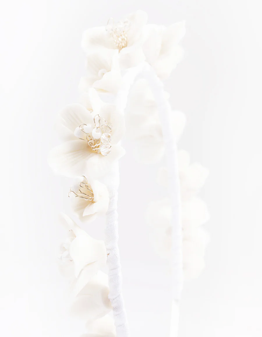White Flower Headband - Image 2