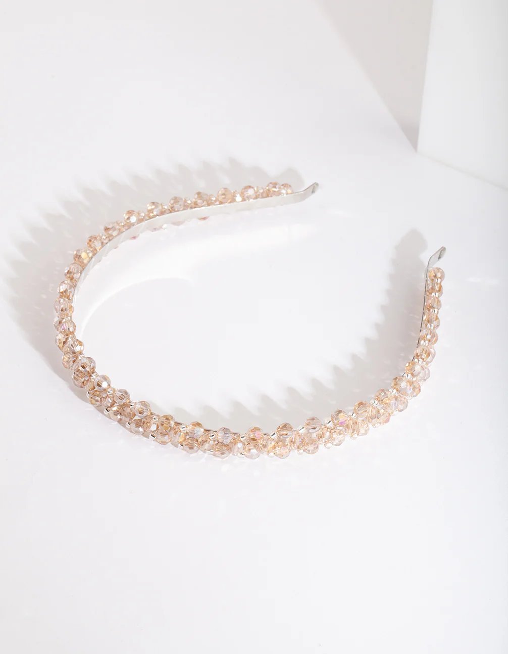 Silver Neutral Glass Bead Headband - Image 4