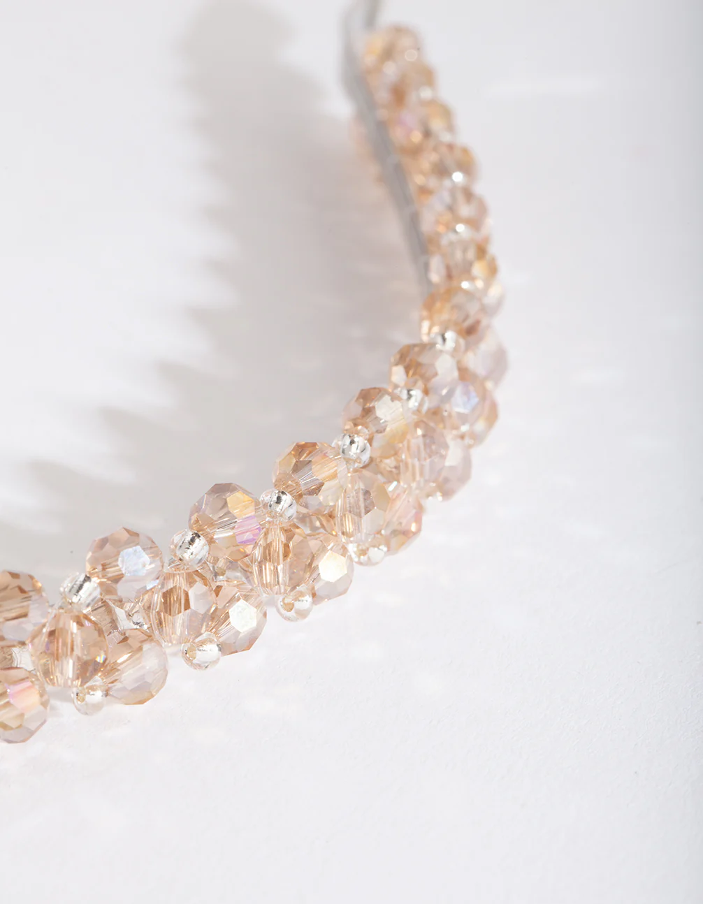 Silver Neutral Glass Bead Headband - Image 5
