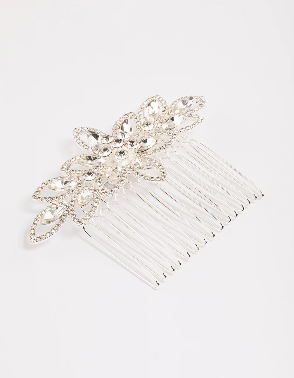 Silver Halo Flower Hair Comb - Image 2