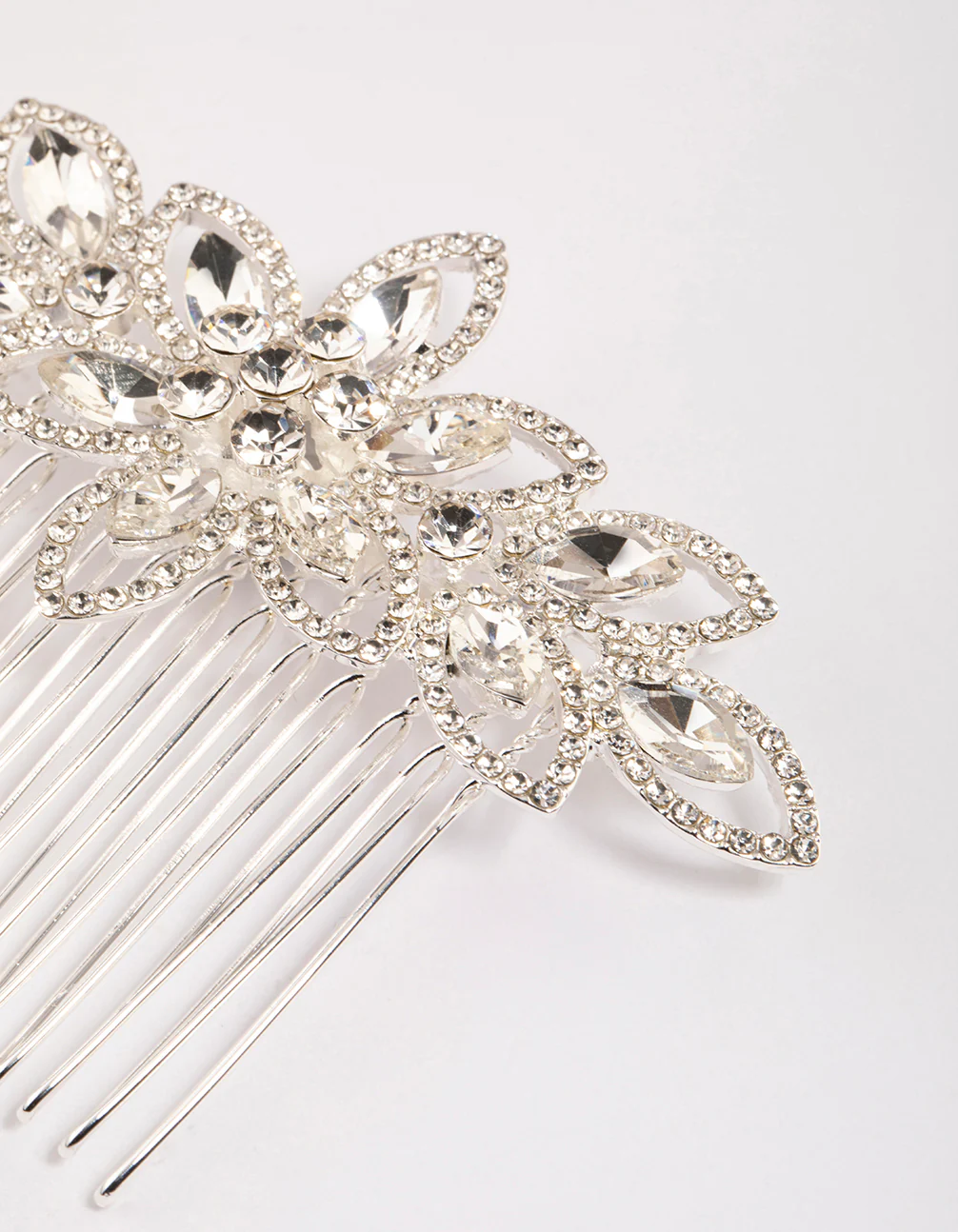 Silver Halo Flower Hair Comb - Image 3
