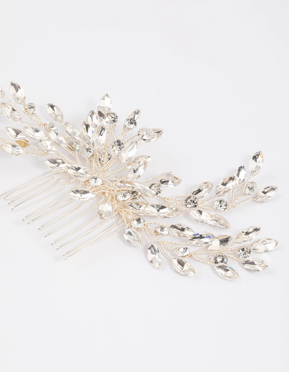 Silver Large Marquise Hair Comb - Image 2