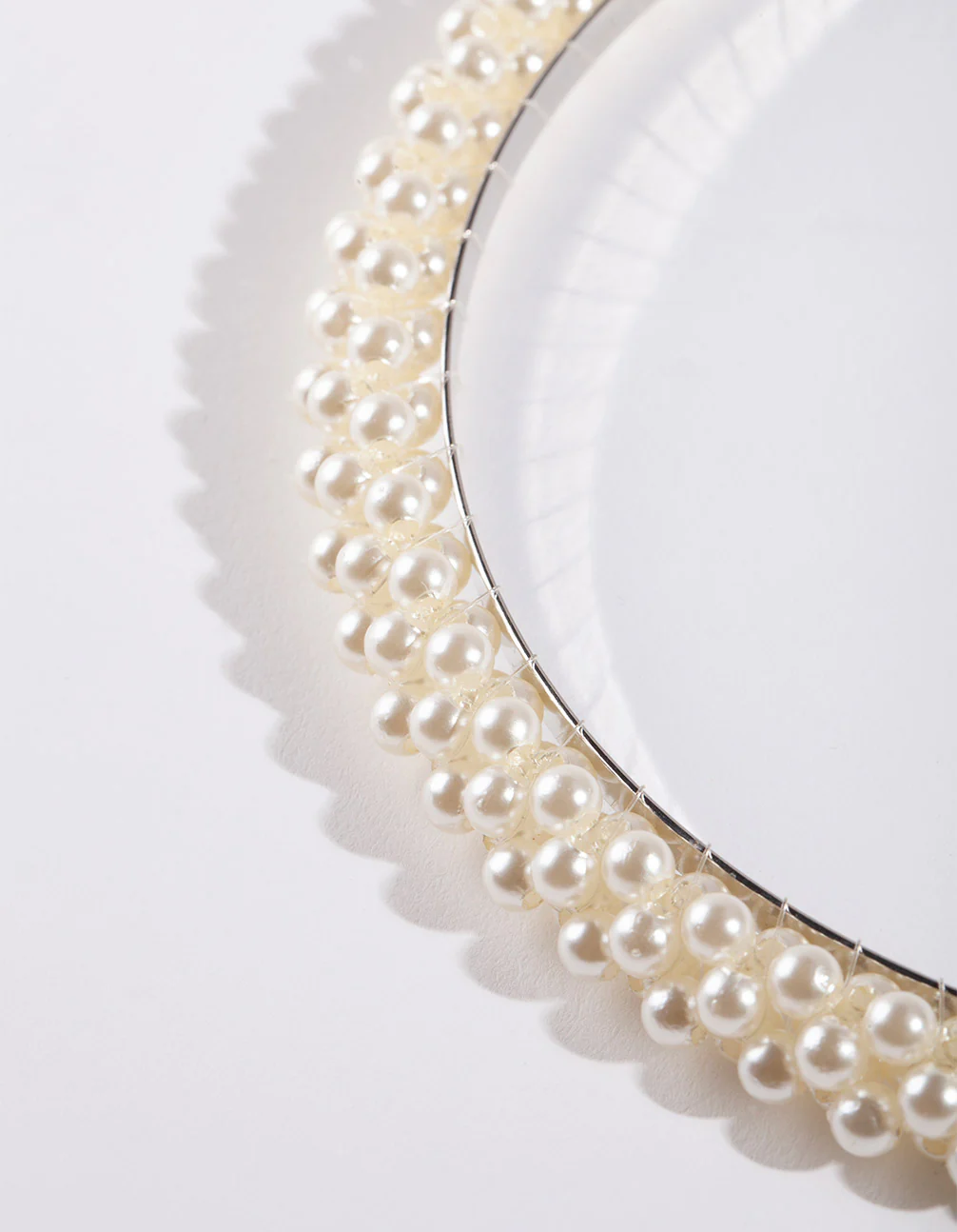 Silver Small Pearl Headband - Image 3