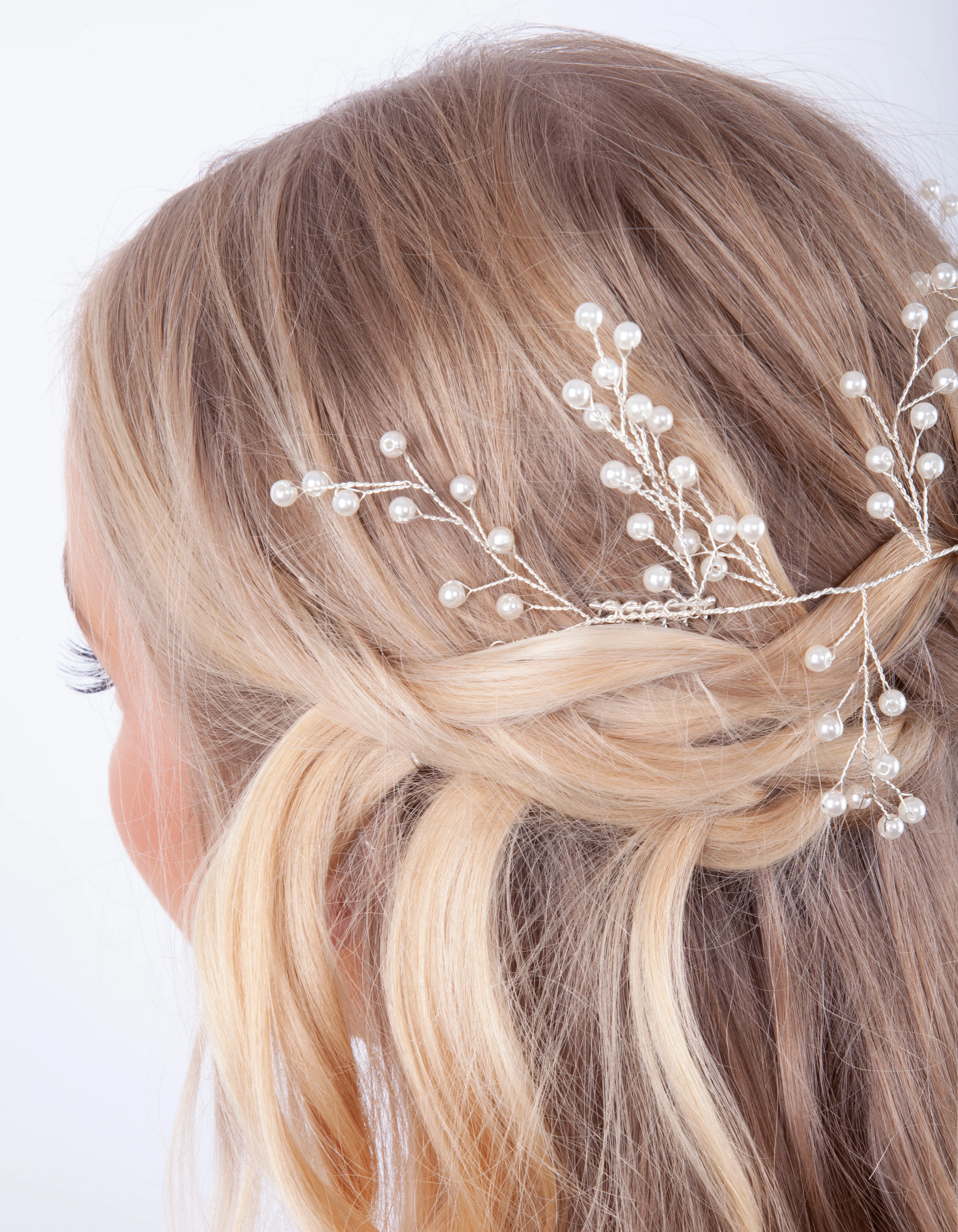 Organic Pearly Comb Drape Clip - Image 2