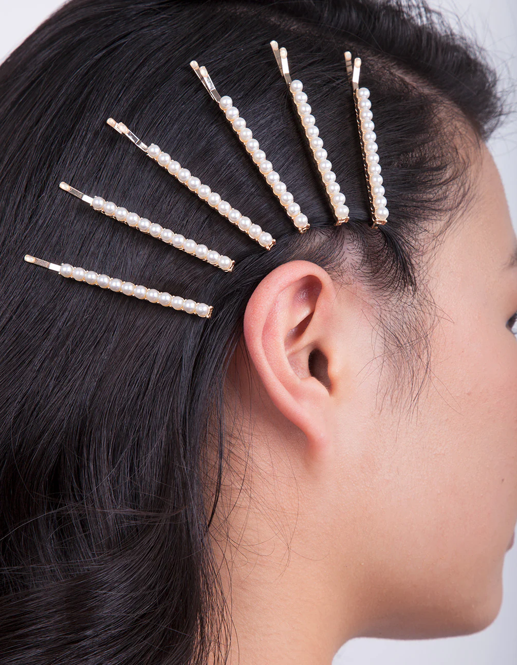 Gold Pearl Hair Pin 6-Pack - Image 3