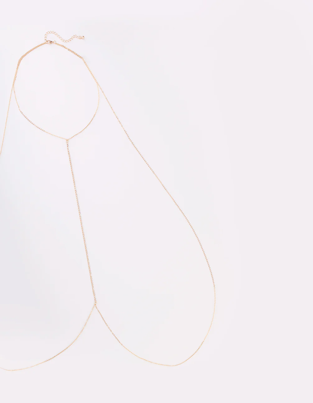 Gold Delicate Diamante Body Chain - Image 2