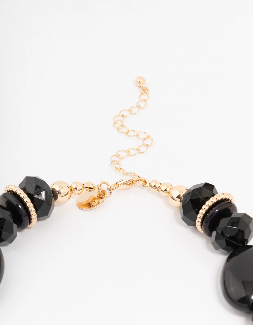 Beaded Black Statement Necklace - Image 3