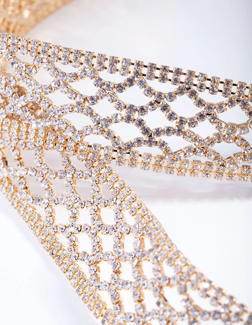 Gold Diamante Pattern Belt - Image 3