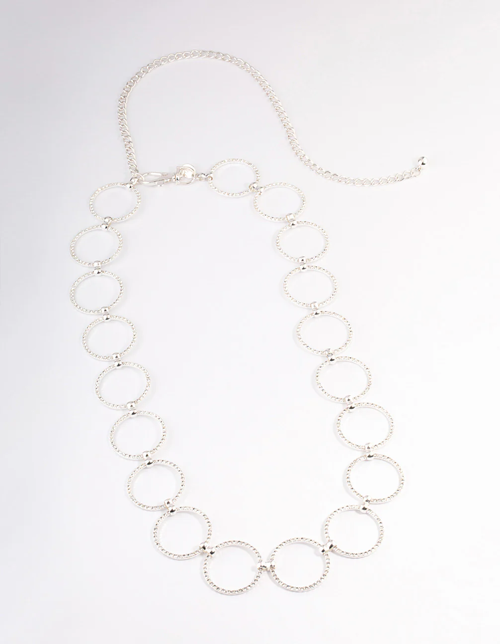 Silver Large Diamante Circle Belt - Image 2