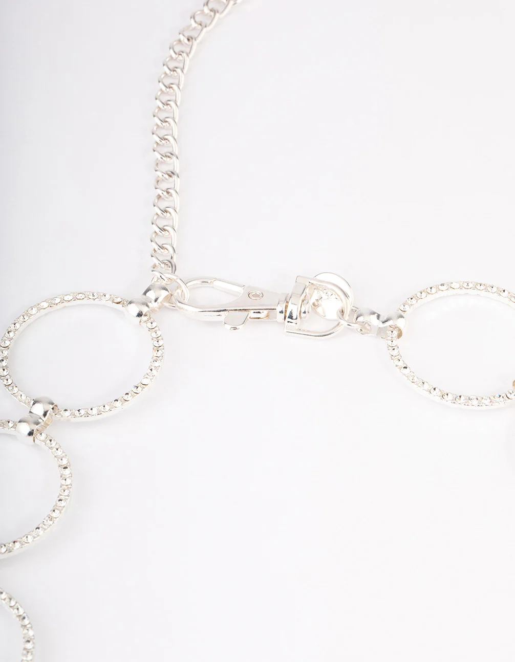 Silver Large Diamante Circle Belt - Image 3