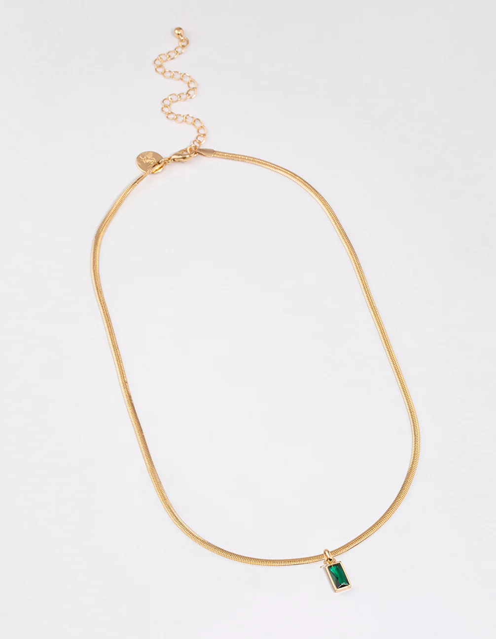 Gold Plated Classic Cubic Zirconia Baguette Necklace - Image 4