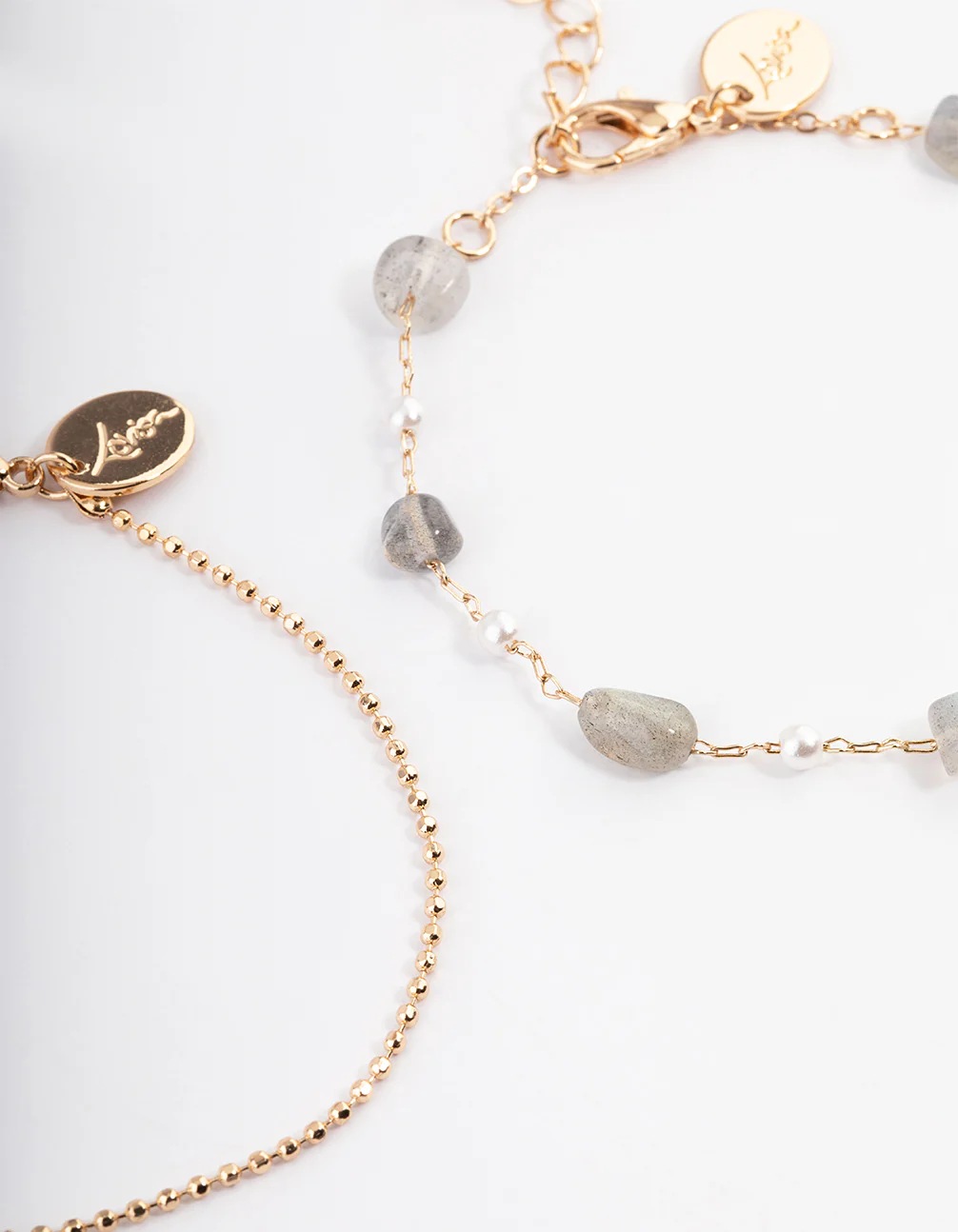 Gold Avneturine Multi Row Bracelet - Image 2